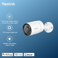 Reolink ColorX 2K PoE Outdoor Security Camera with F1.0 Aperture 4MP IP Camera Adjustable Warm Light Smart AI Detection