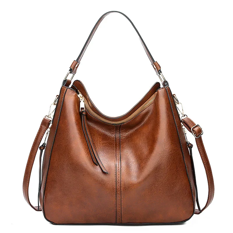 Luksusowe torebki damskie Projektant Miękkie skórzane torby dla kobiet 2023 Hobos Europe Crossbody Bag Ladies Vintage Famous Brand sac — zdjęcie 2