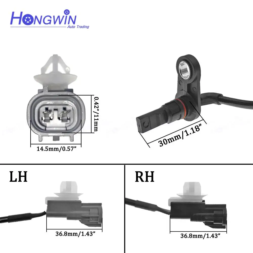 Genuine No.: 89543 0K061 89542 0K061 ABS Wheel Speed Sensor Fits Toyota Hilux Vigo 2.7L 2004 05 06 07 08 09 10 11 12 89542-0K061