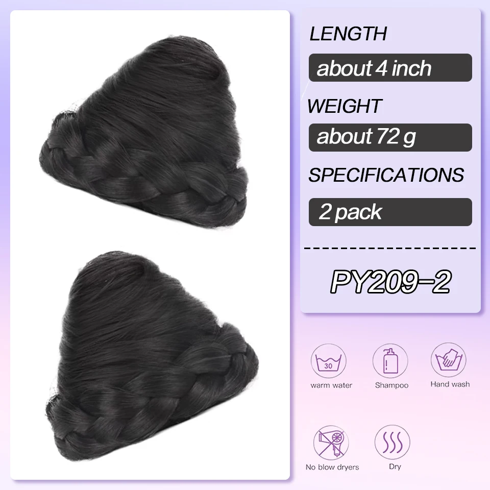 Synthetic Cat Ear Wig Bag Wig Women's Bun To Increase Hair Volume Fluffy Croissant Clip-on Newly Upgraded Ball Head