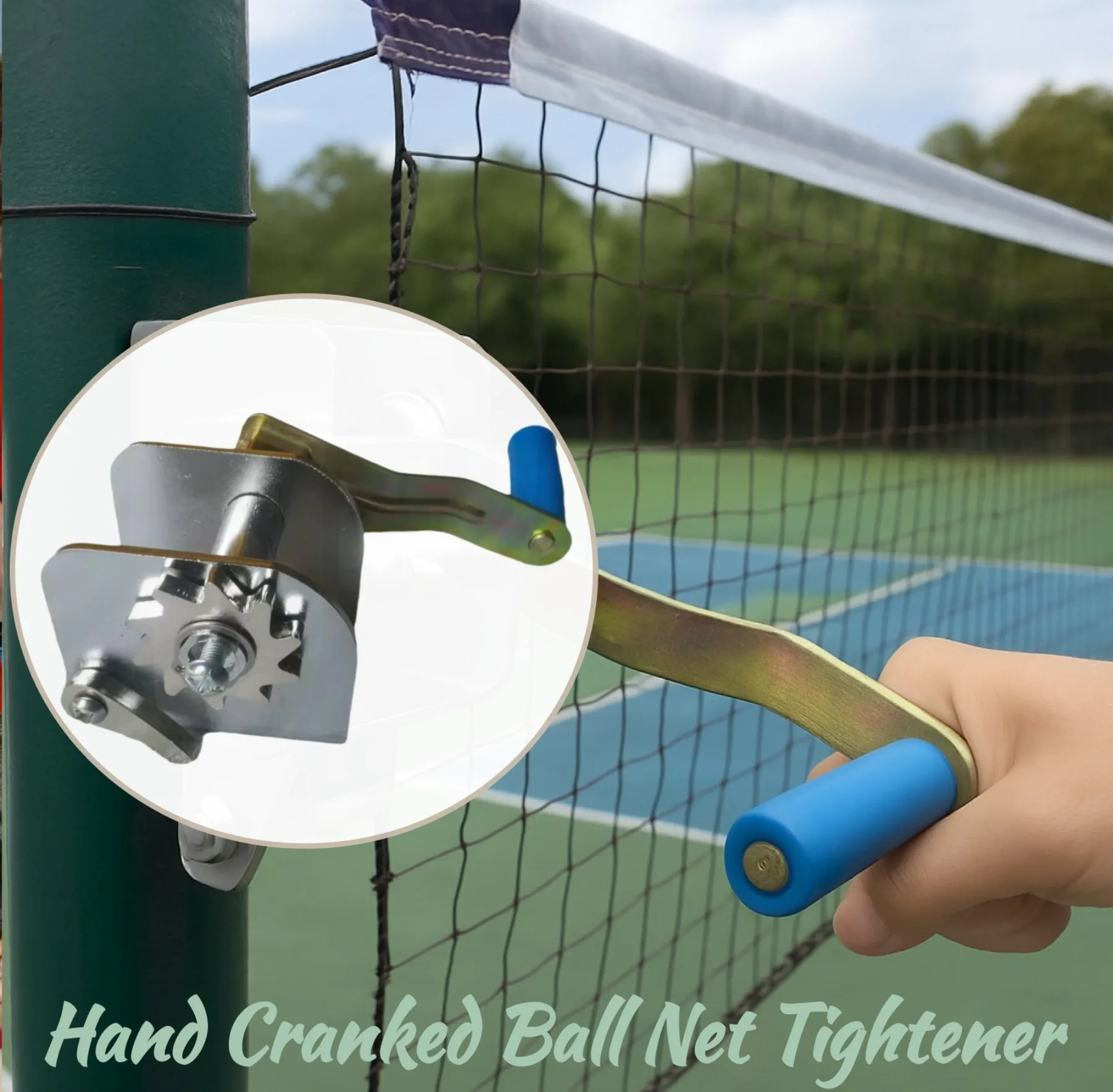 

Sports Ball Net Tensioner Multipurpose Net Setter Easy Installation Portable Hand Cranked Wire Tightener Wire Rope Tensioner