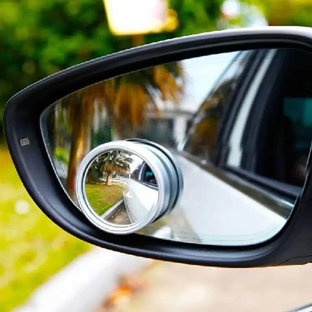 Image of Mini Round Car Blind Spot Mirror Wide Angle Convex Car Auto Blind Spot Round Stick-On Side View Rearview Mirror Car Accessories