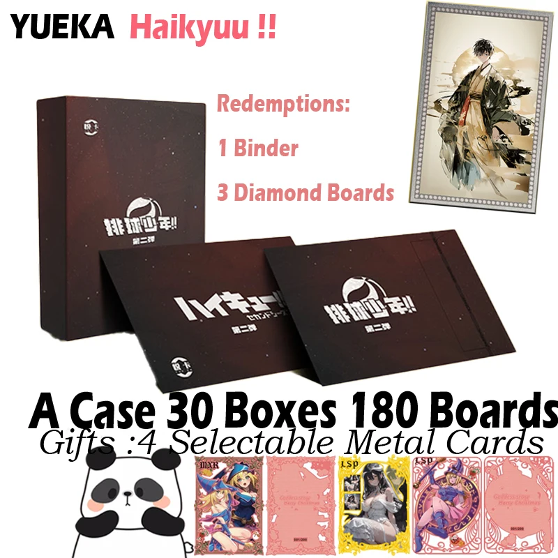 New YUEKA Haikyu!! Colored Paper Collection Card Japanese Anime Hobby Card Doujin Booster Acrylic Brick Kids Toys Gifts