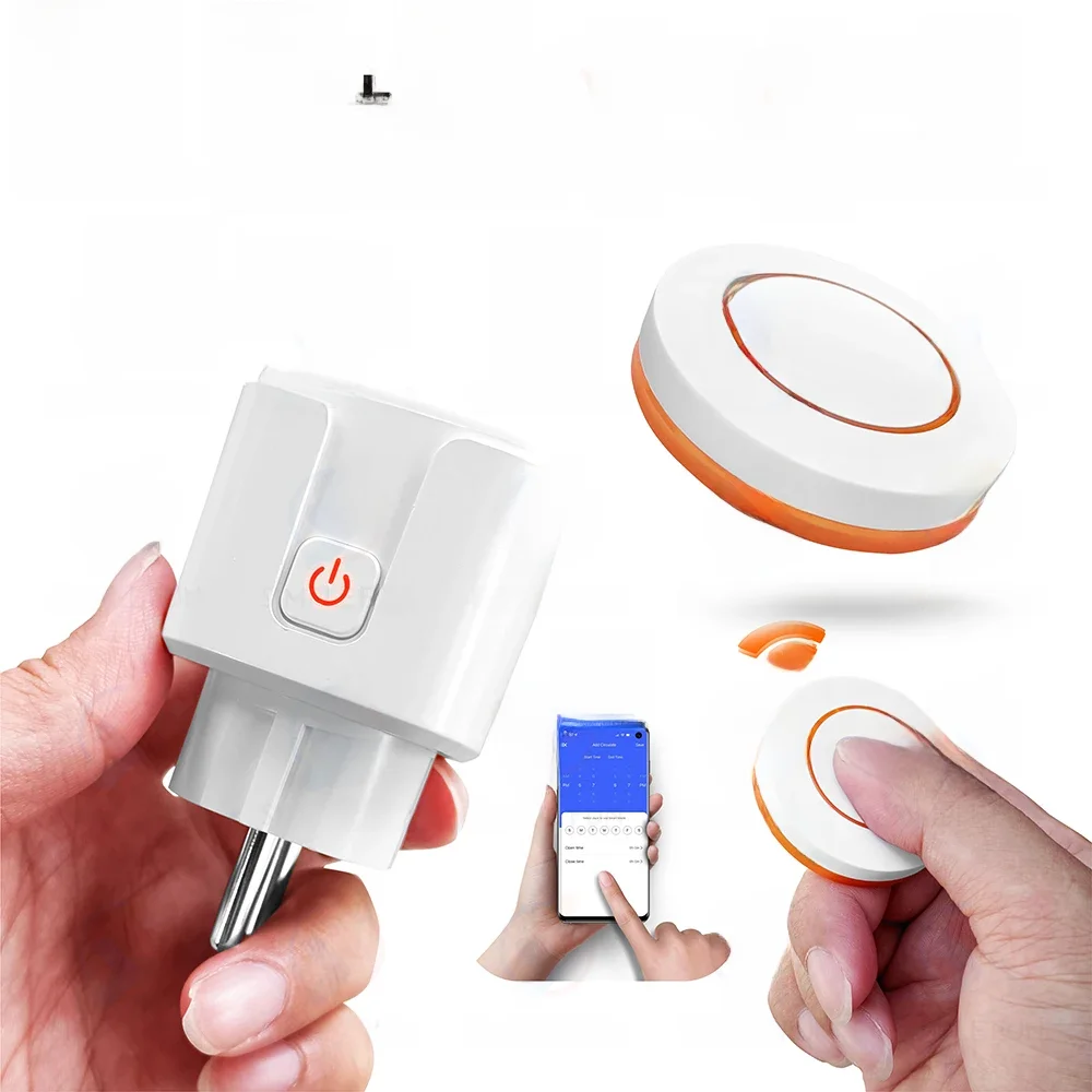 Tuya WiFi 433 mhz inteligentne gniazdo 16A, wtyczka EU FR z monitorowaniem mocy/pamięcią stanu zasilania, inteligentne gniazdko współpracuje z Alexa Google Home — zdjęcie produktu 7