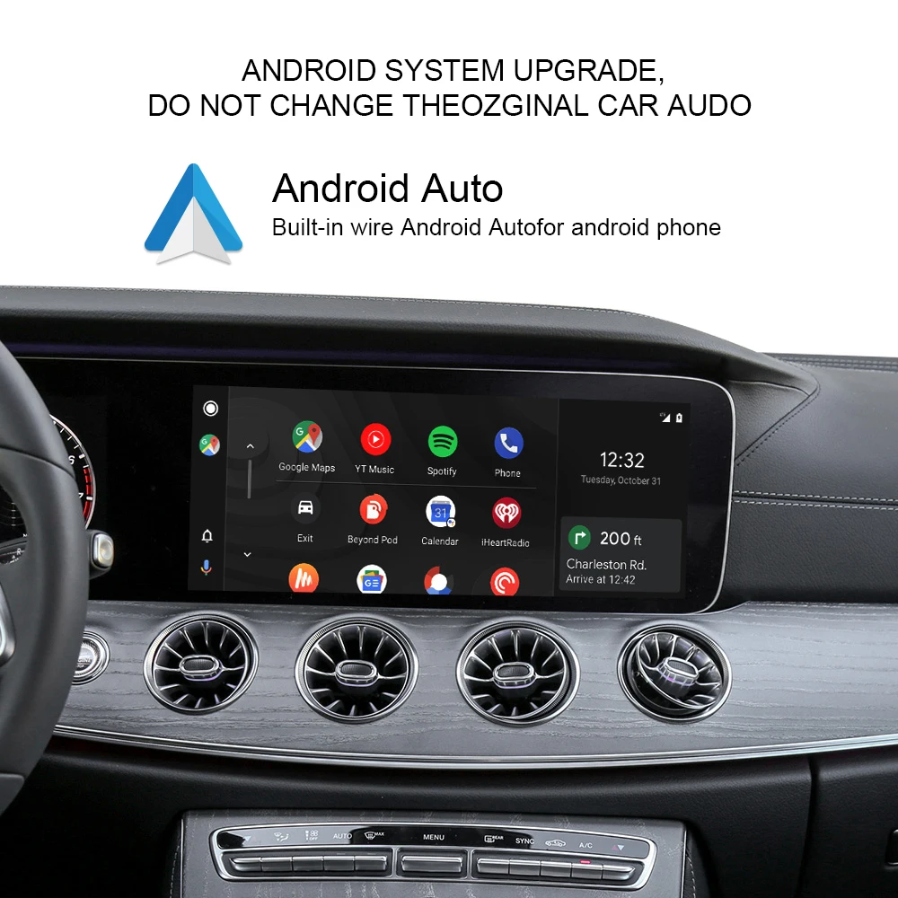 Hualingan snapdragon665 CarPlay androidauto for Mercedes W213 CLS 12.3inch screen ntg5.5 Android box smart module TikTok YouTube