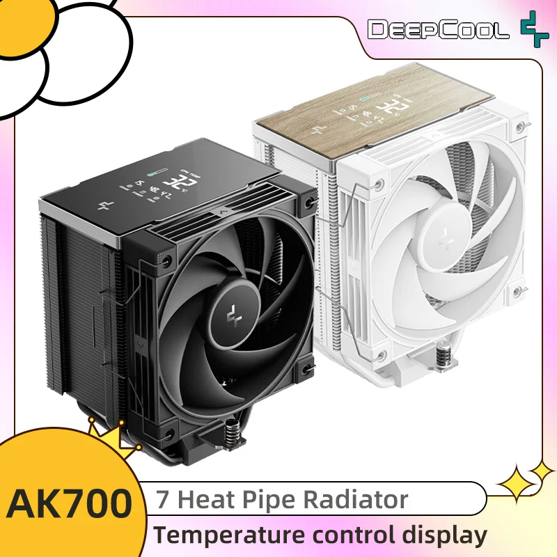 DeepCool AK700 Digital Display CPU Cooler 120mm ACT Fan 7 Heat pipes Air Cooling PC Radiator For LGA1700/1200 115X AM4 AM5