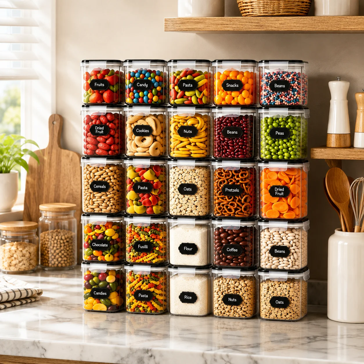 Airtight Food Storage Containe - Kitchen Baking Pantry recension och pris