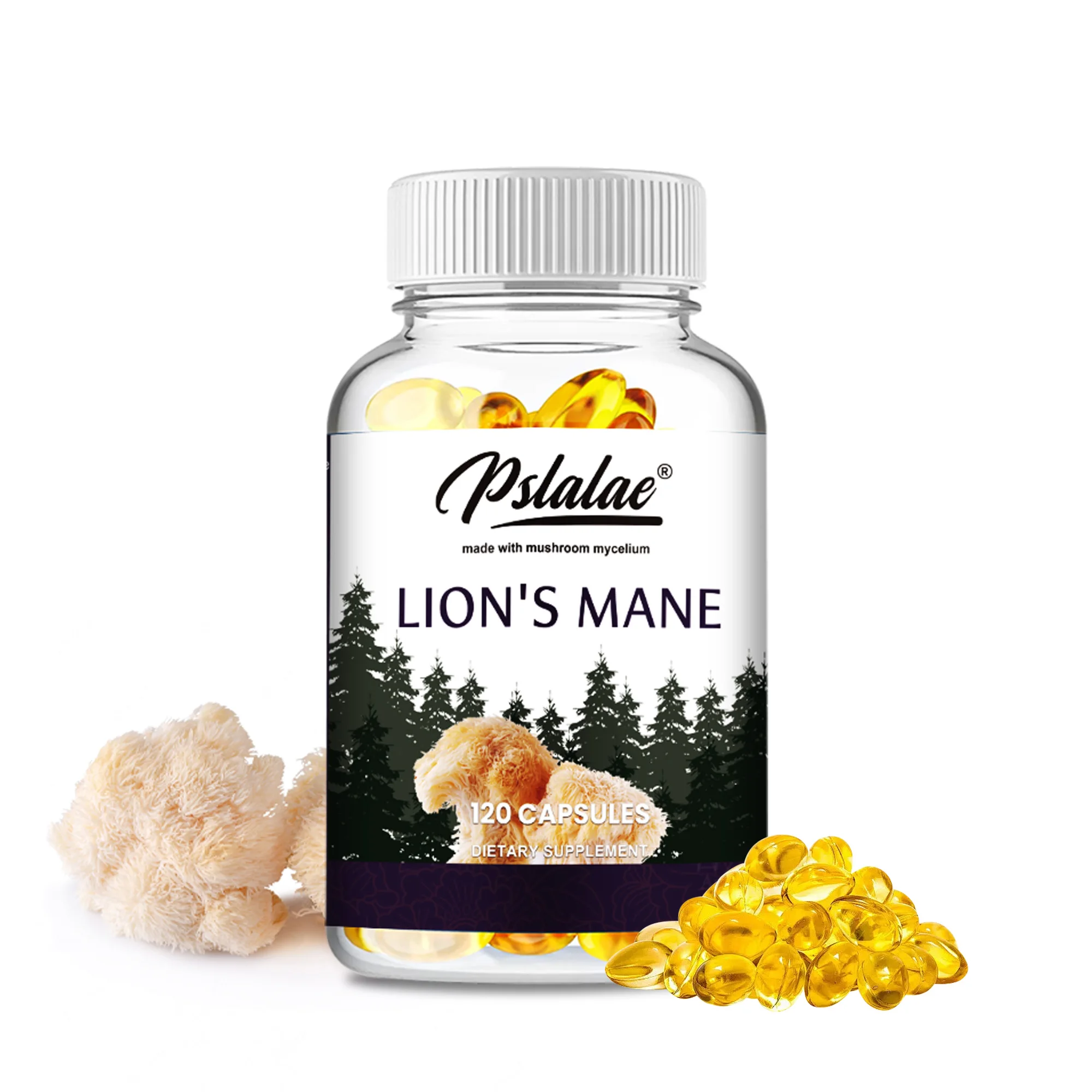 Lion's Mane - Enhances Memory and Mental Clarity, Supports Brain Function and Heart Health - 120 Capsules