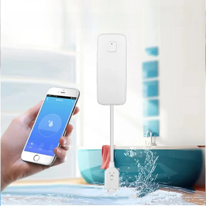 Tuya WiFi APP Water Leakage Alarm Independent WIFI Water Leak Sensor Detector Flood Alert Overflow Security Alarm System