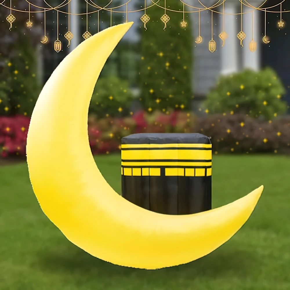 Décoration gonflable de cour de jardin musulman de l'aïd de lune de Kaaba du Ramadan