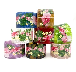 New Fashion Women Bracelet Bangle With Plumeria Flowers Acrylic Cuff Bangles For Polynesia Pacific Tropical Islands