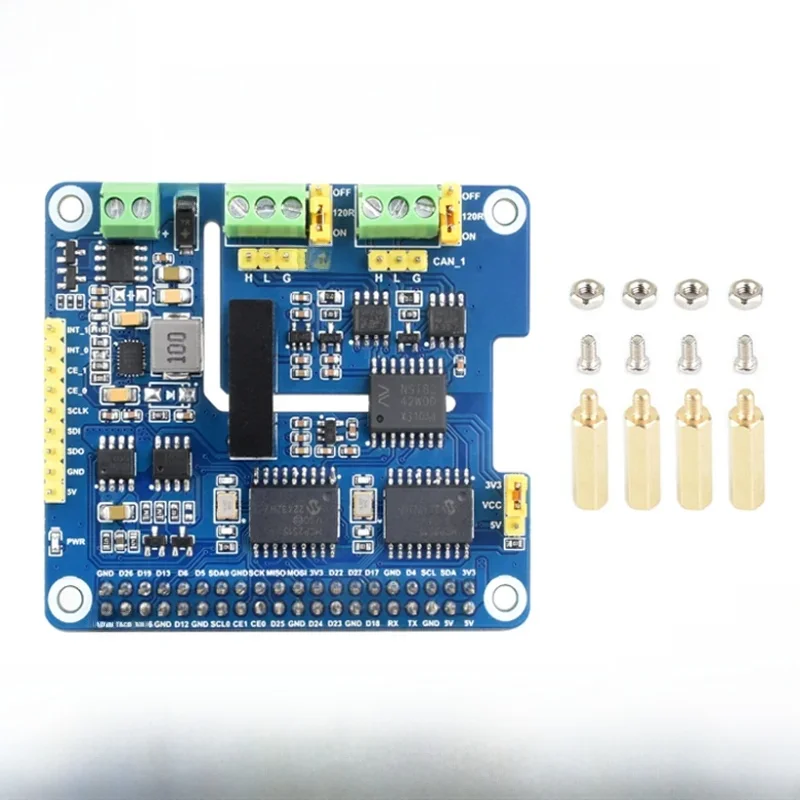 Raspberry Pi 2-kanałowy izolowany rozszerzenie magistrali CAN Rozwiązanie z podwójnymi chipami Wbudowane wielofunkcyjne zabezpieczenia — zdjęcie produktu 7