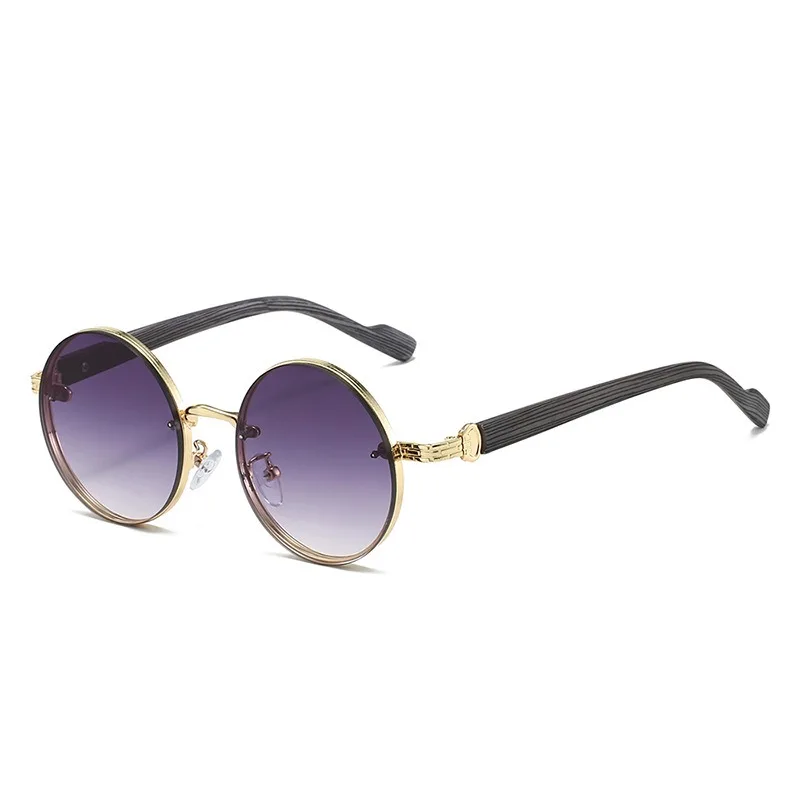 

Винтажные круглые солнцезащитные очки, модные классические очки с градиентной линзой, женские стильные люксовые дизайнерские очки, повседневные очки