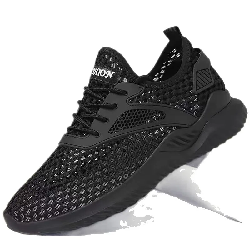 

2026Men's Summer Lightweight Hollow Mesh Casual Shoes, Breathable Hole Design Plus Size Footwear Factory Wholesale