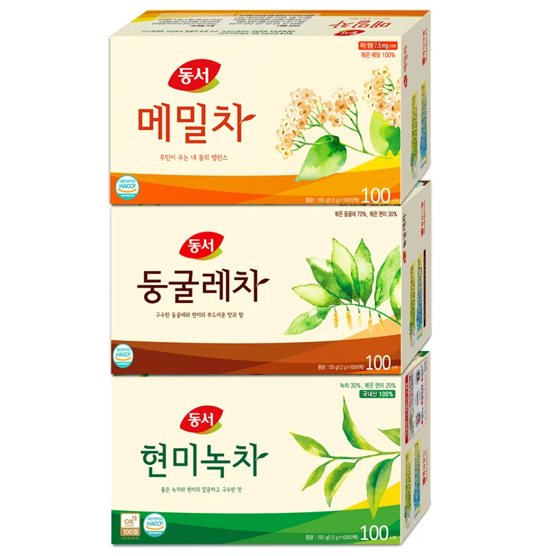East-West Koreanischer Grüntee 100T + Donggula Tee 100T + Buchweizentee 100T