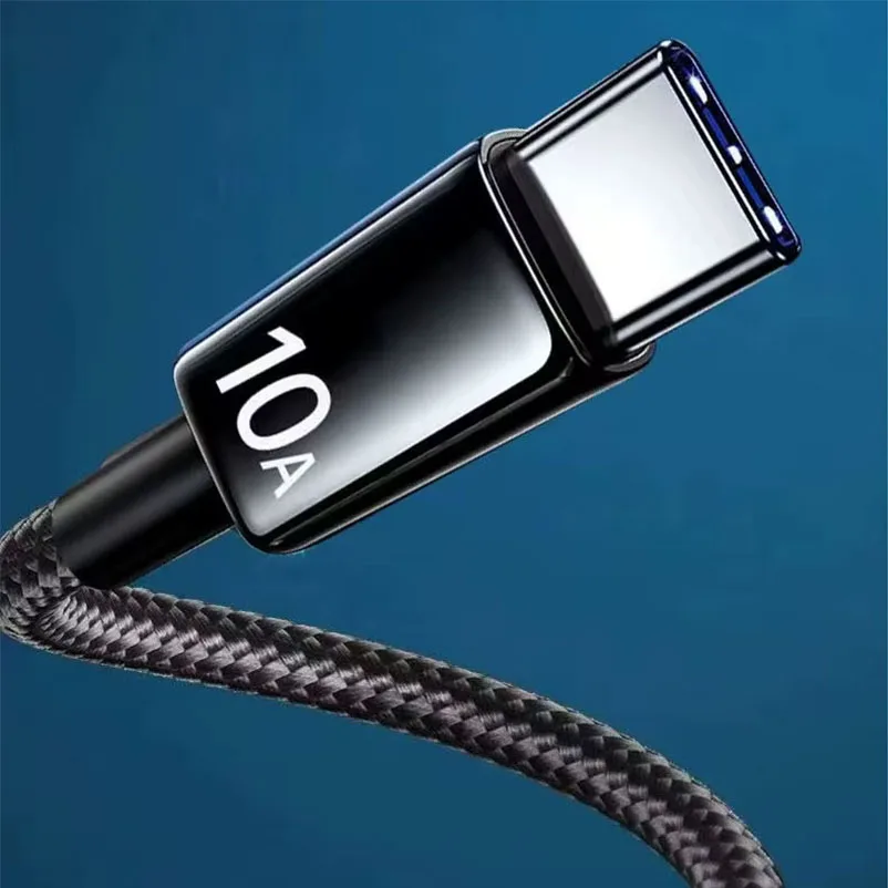 120W USB Type C Cable Super Fast Charge Quick Charge 10A For Xiaomi 12Pro Redmi K50 Note 11Pro Black Shark5 Pro