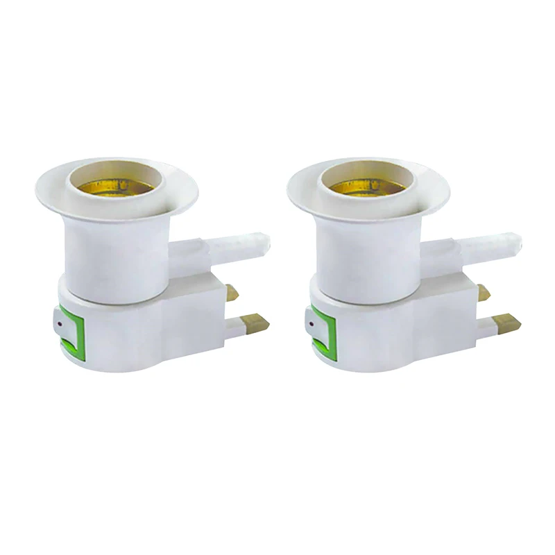 2/5PCS E27 LED Light Socket 13A UK Plug Bulb Adapter with Power on-Off Control Socket Switch E27 Screw Lamp Base Lighting Tool