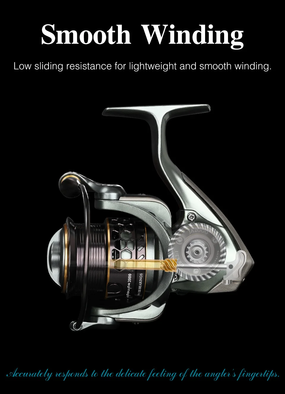 TSURINOYA 2 Spool Spinning Angeln Reel JAGUAR 1000 2000 3000 185G 6KG Max Carbon Drag Karpfen Salzwasser Reel bass Hecht Rad – Detail 8