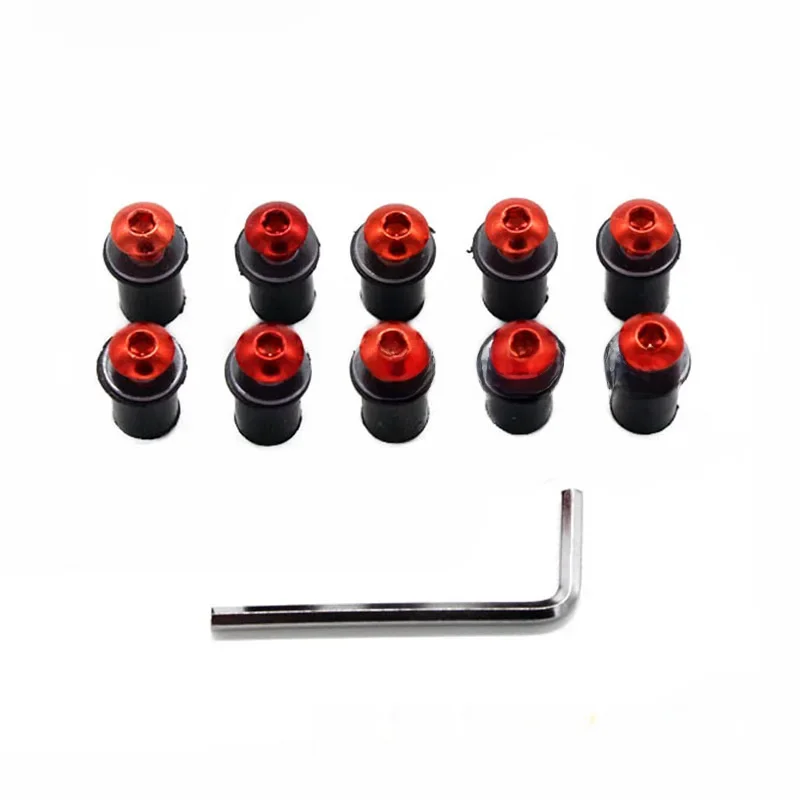 Kit de boulons de pare-brise de moto, vis, écrou, fixation, M5, YAMAHA NVX AEROX 155 NMAX 155 NPrévention axes XMAX 125 250 300 400, 5mm, 10 pièces