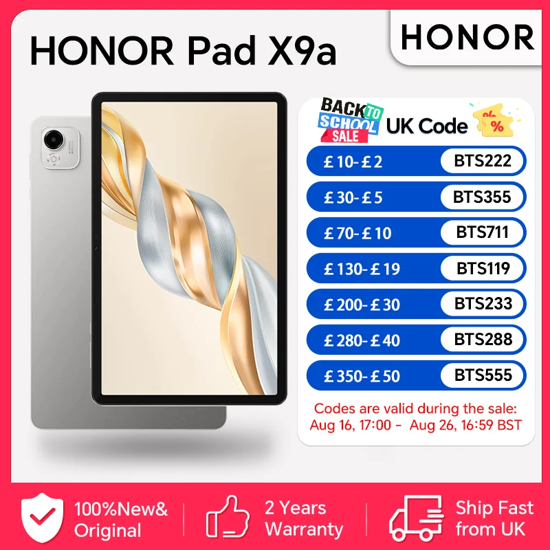 HONOR Pad X9a,EU Version,11.5-inch 120Hz 2.5K Display,8300mAh Battery,Octa-core Processor,HONOR WIFI Tablet,6GB+128GB Gray