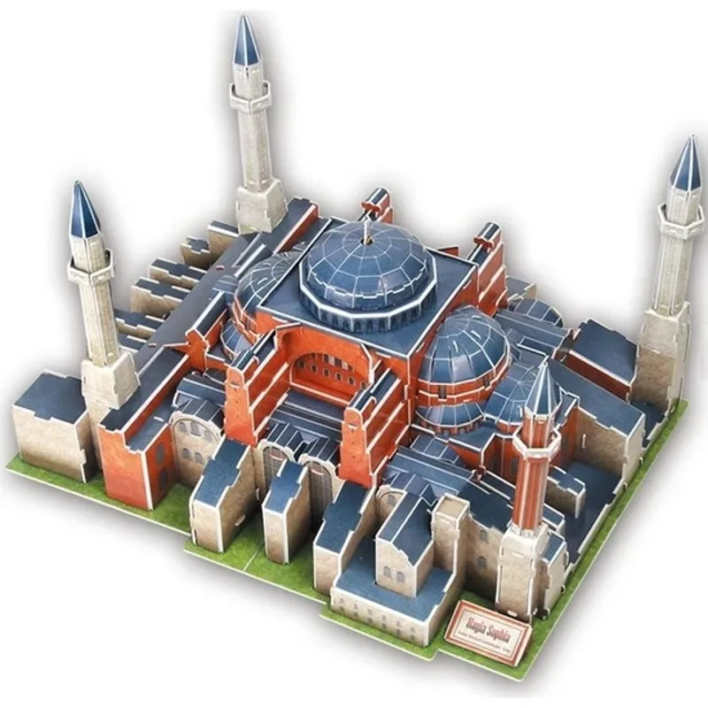 Catedral de Santa Sofía 3D puzzle, 225 Pieces Hagia Sophia Mosque 37x31x23