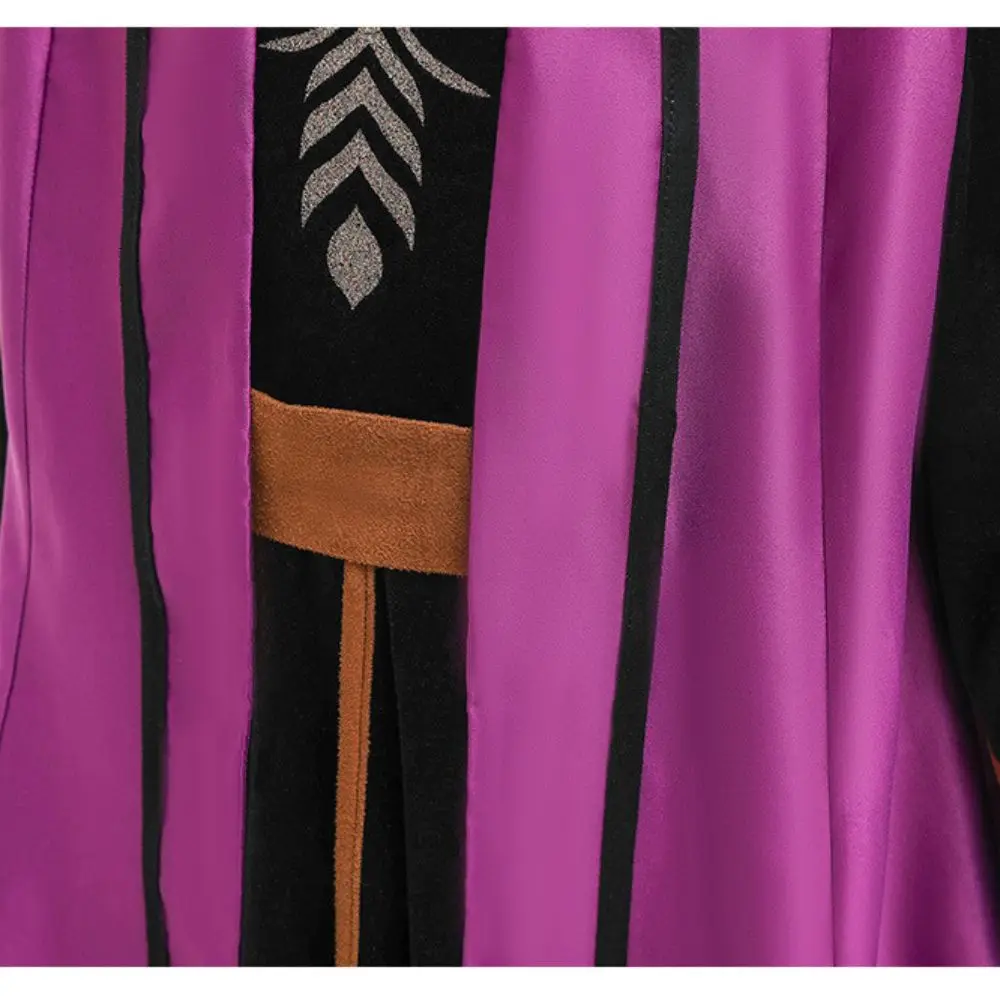 الأميرة آنا تأثيري حلي المجمدة 2 تمويه للأطفال الفتيات فستان الخيال وتتسابق لعب الأدوار هالوين كرنفال فستان بتصميم حالم