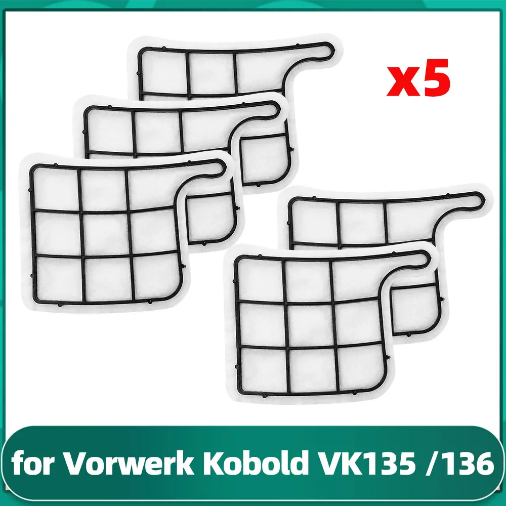 Replacement Parts for VORWERK VK135 / VK136 / VK369 Vacuum Cleaner Accessories Spare Pack : Motor Protection Filter