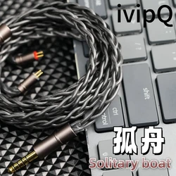 ivipQ-557 DIY HIFI Headphone Earphon Upgrade Cable with A2DC/Dan Clark  for Dual 3.5 LCD-5 HE1000SE HE-R10