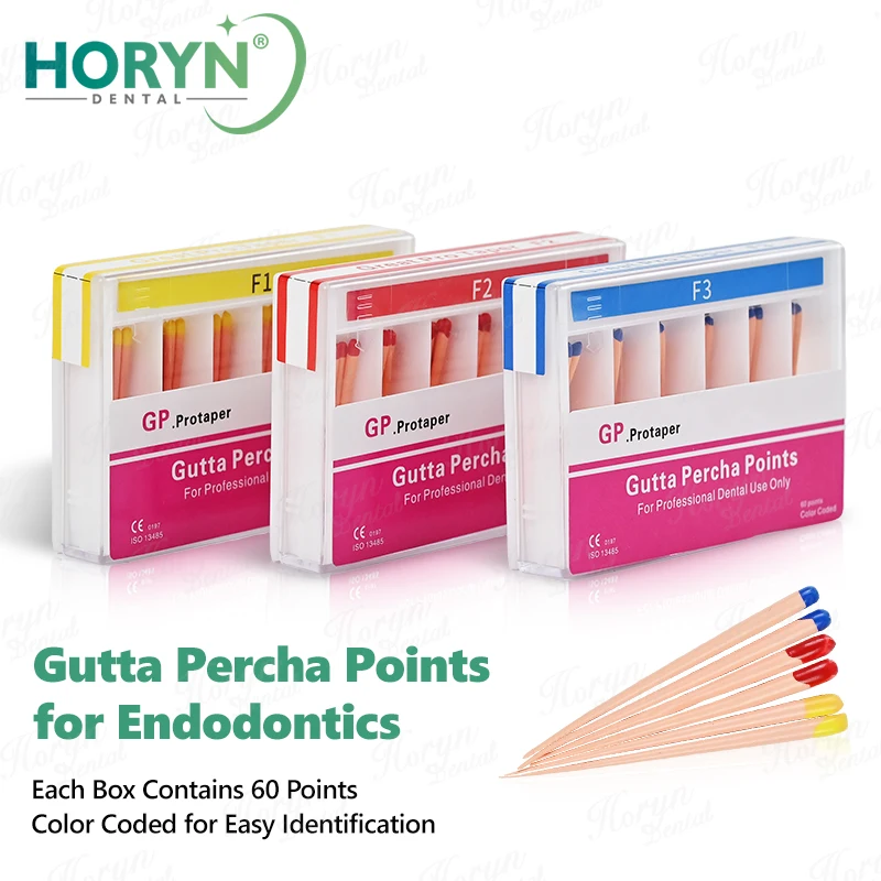 Horyn Dental Gutta Percha Points Root Canal Filling Material Endodontic Supplies Paper Points Absorbent Tips Dental Instrument