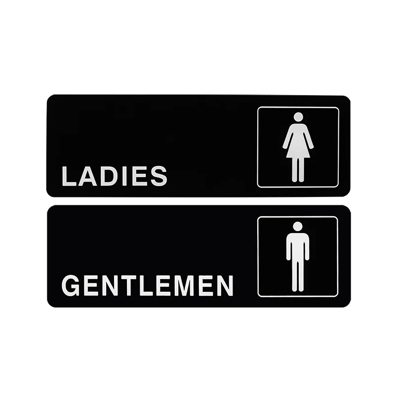 FuWell Acrylic Washroom, Ladies and Gentlemen Toilet Sign, Creative Door Sign