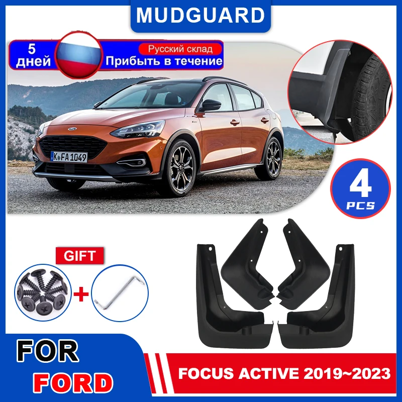 

Car Mudflaps With Logo for Ford Focus Active MK4 2019~2023 Mudguards Fender Flares Mud Flap Splash Guards Cover Parts Accessorie