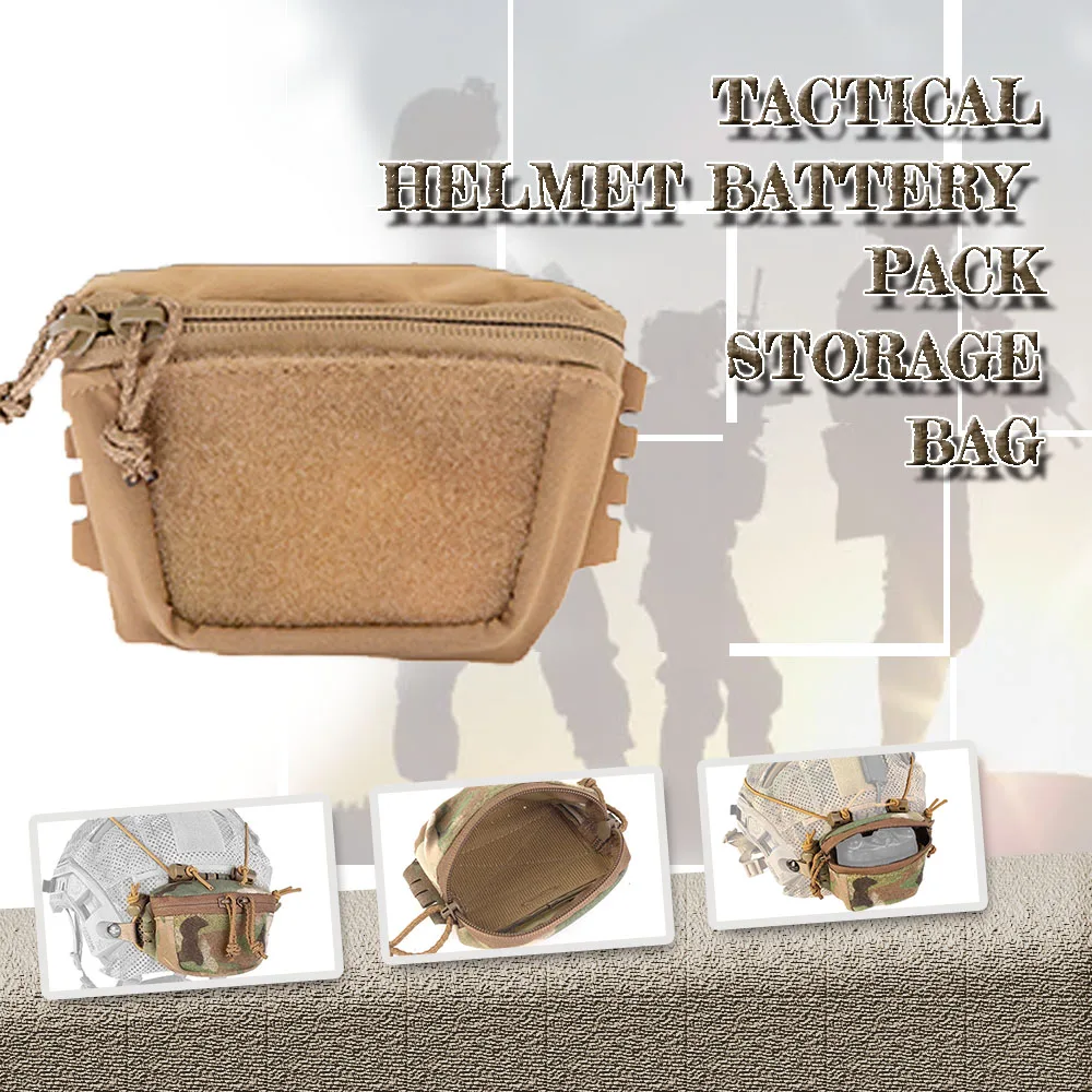

Tactical Helmet Battery Pack Storage Bag SC Style Universal Helmet Rear Bag Outdoor Hunting Airsoft Training Equipment ﻿
