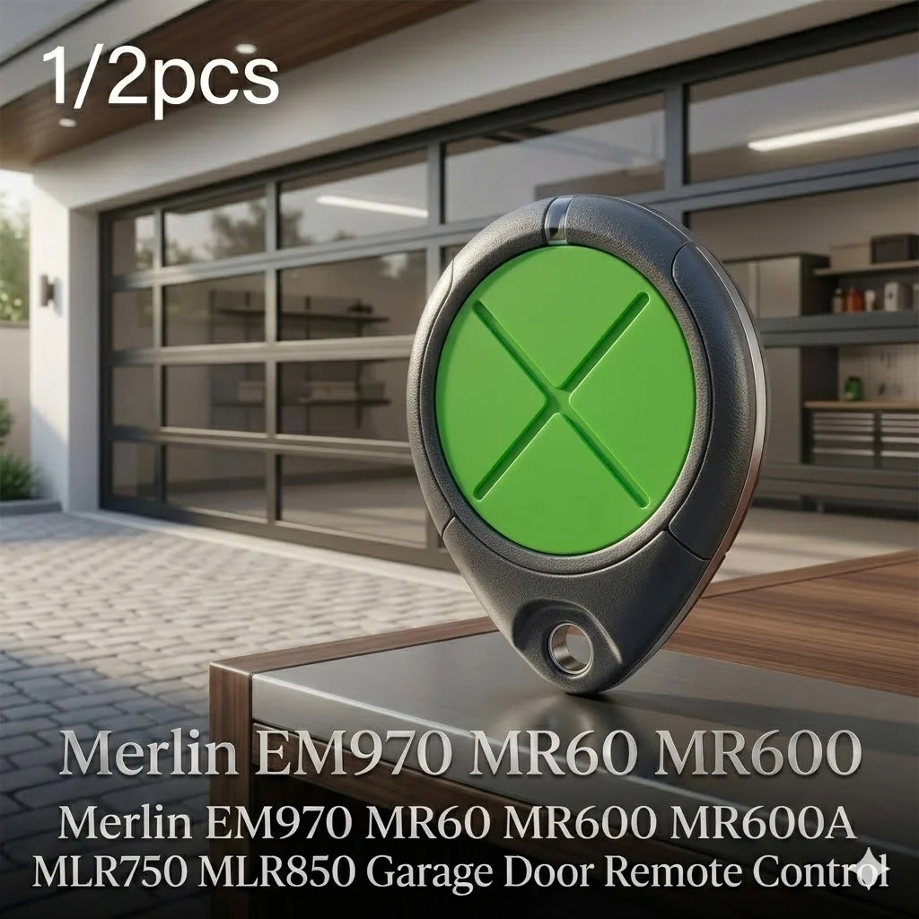 

1/2pcs Merlin EM970 MR60 MR600 MR600A MLR750 MLR850 Garage Door Opener Handheld Transmitter Rolling code 434.54 MHz