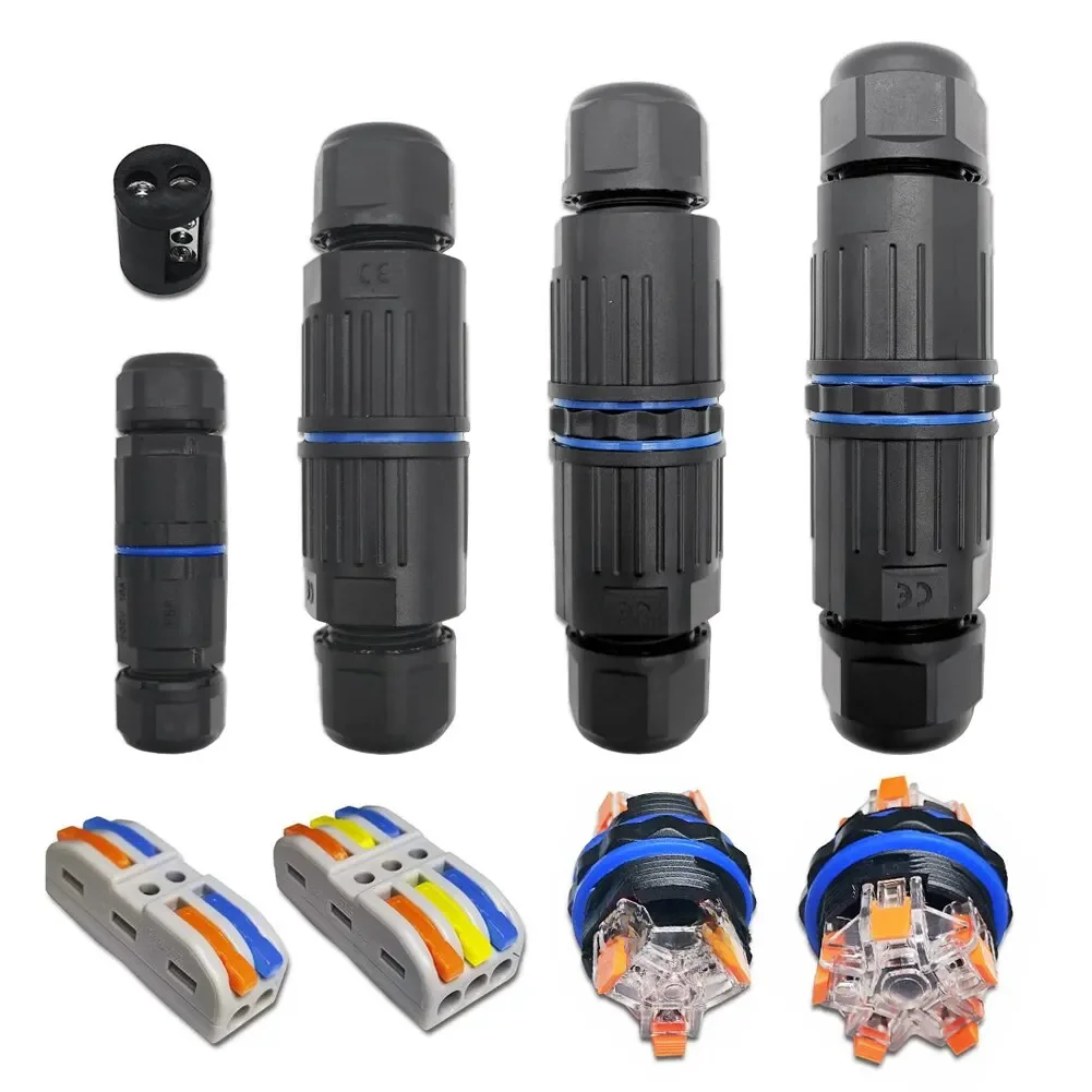 IP68 imperméabilisent le connecteur de câble KVSF-15 de connexion rapide 2 dans le connecteur terminal électrique de fil d'adaptateur de 2/3/4/5 bornes