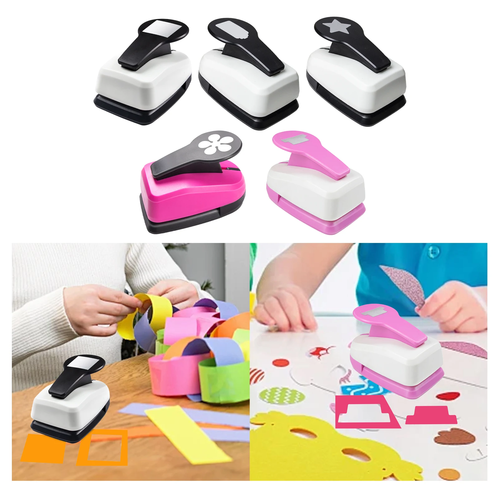 Creative Fun Paper Punch Shapes Easy Squeeze Craft Puncher for DIY Paper Card Birthday Party Favors Mini DIY Craft Making Tool