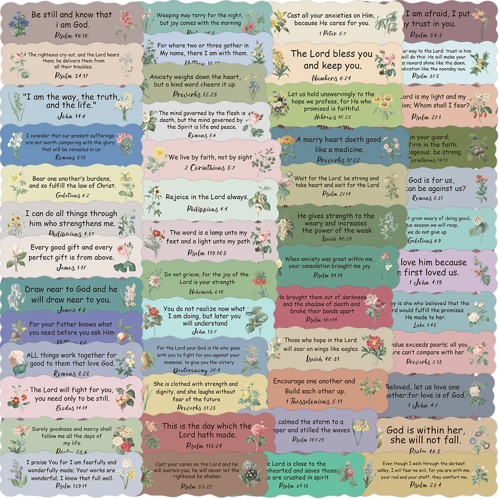 50PCS Bible Convenience Stickers Decorative Guitar Phone DIY Luggage Laptop Motorcycle Tablet Waterproof Stickers Toy