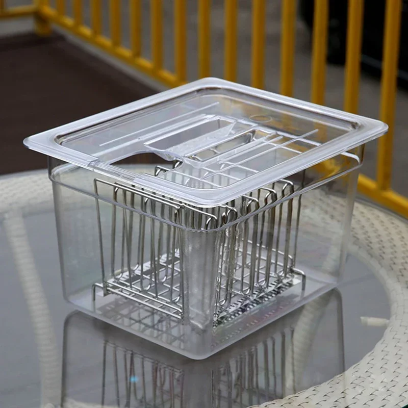 

Household Sous Vide Cooker 11L Water Container & 304 Stainless Steel Rack Detachable Divider Separator Slow Cooking Pot Kit