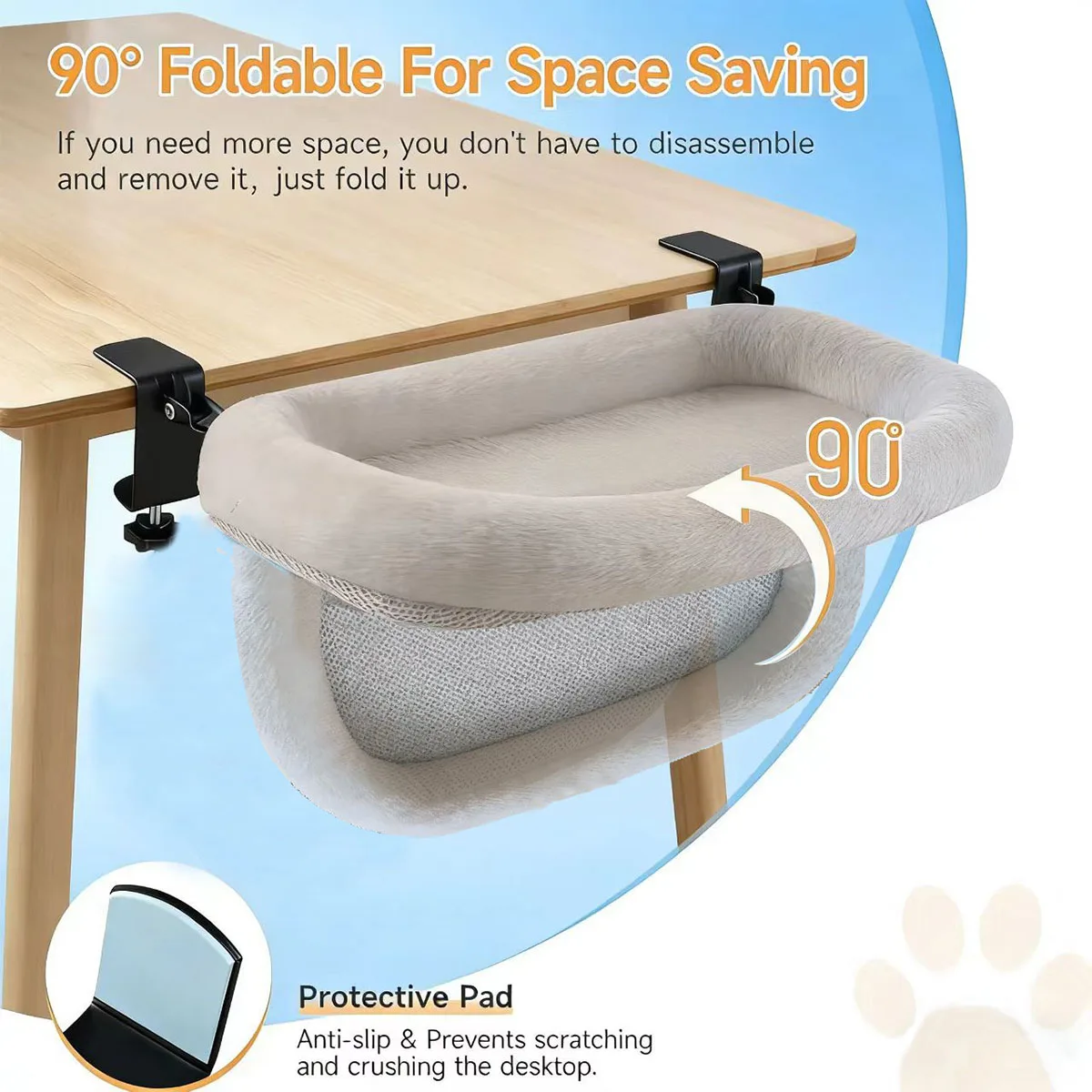 cat-desk-bed-one-click-folding-sunken-design-space-saving-oval-cat-desk-hammock-perch-for-home-office-indoor-cats