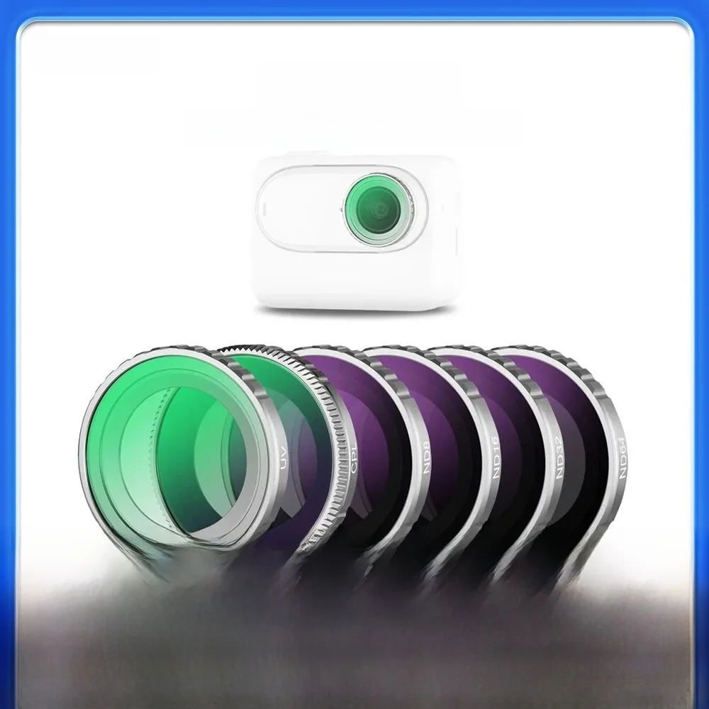 Zestaw filtrów NEEWER ND kompatybilny z filtrami Insta360 GO 3S, UV+CPL+ND8+ND16+ND32+ND64, akcesoria do kamer akcji — zdjęcie produktu 7