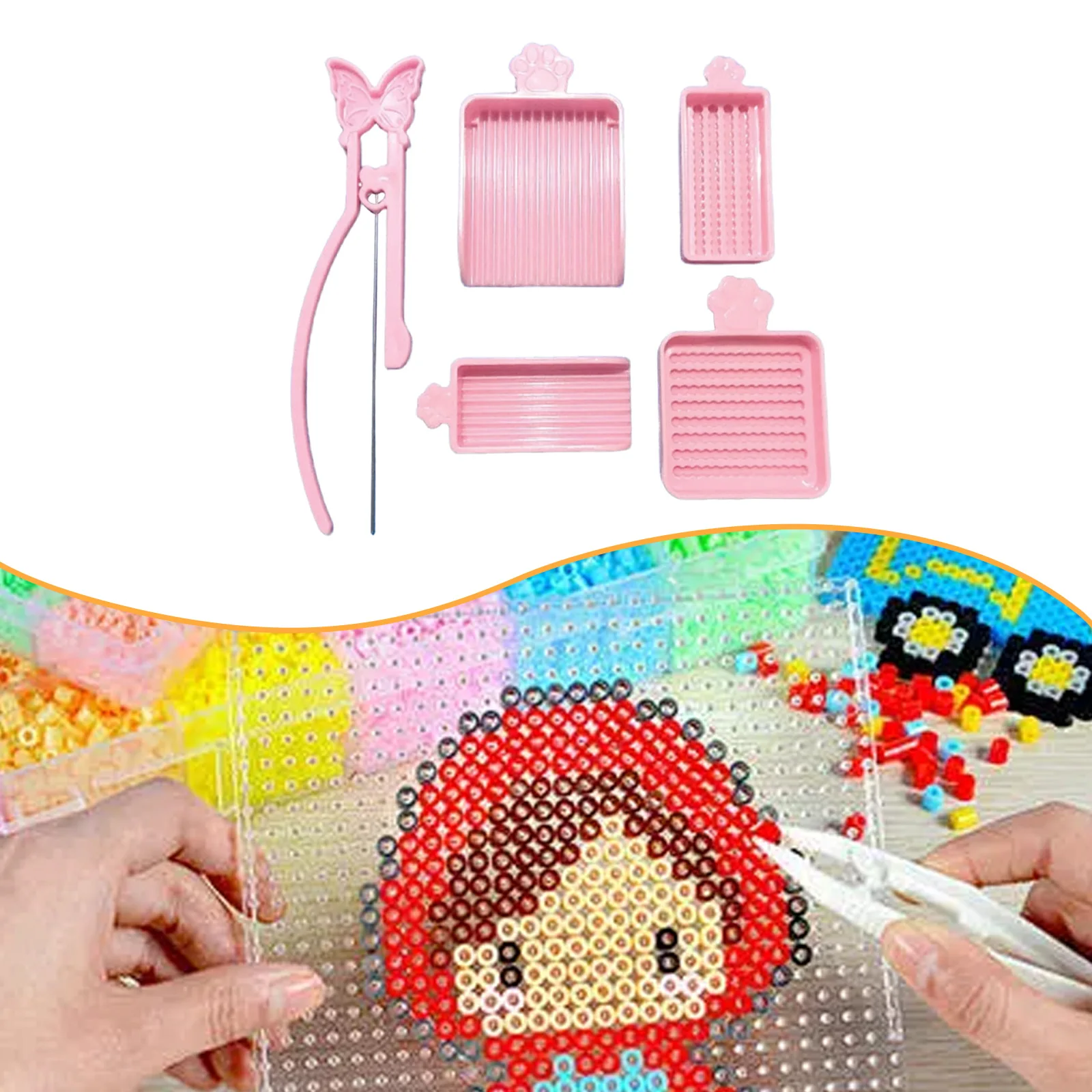 2.6mm 5pcs Fuse Bead Picking Tray Bead Art Peg Boards Kit Diy Craft For Kids Adults Organizer Tray Beads Recovery DIY Accessorie
