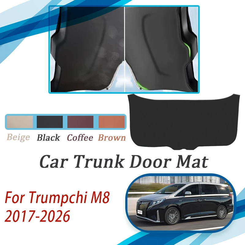 

Кожаные автомобильные коврики для задней двери для Trumpchi M8 II Master GAC GM8 GN8 2017 ~ 2026, противогрязный чехол для двери багажника, аксессуары для автомобиля