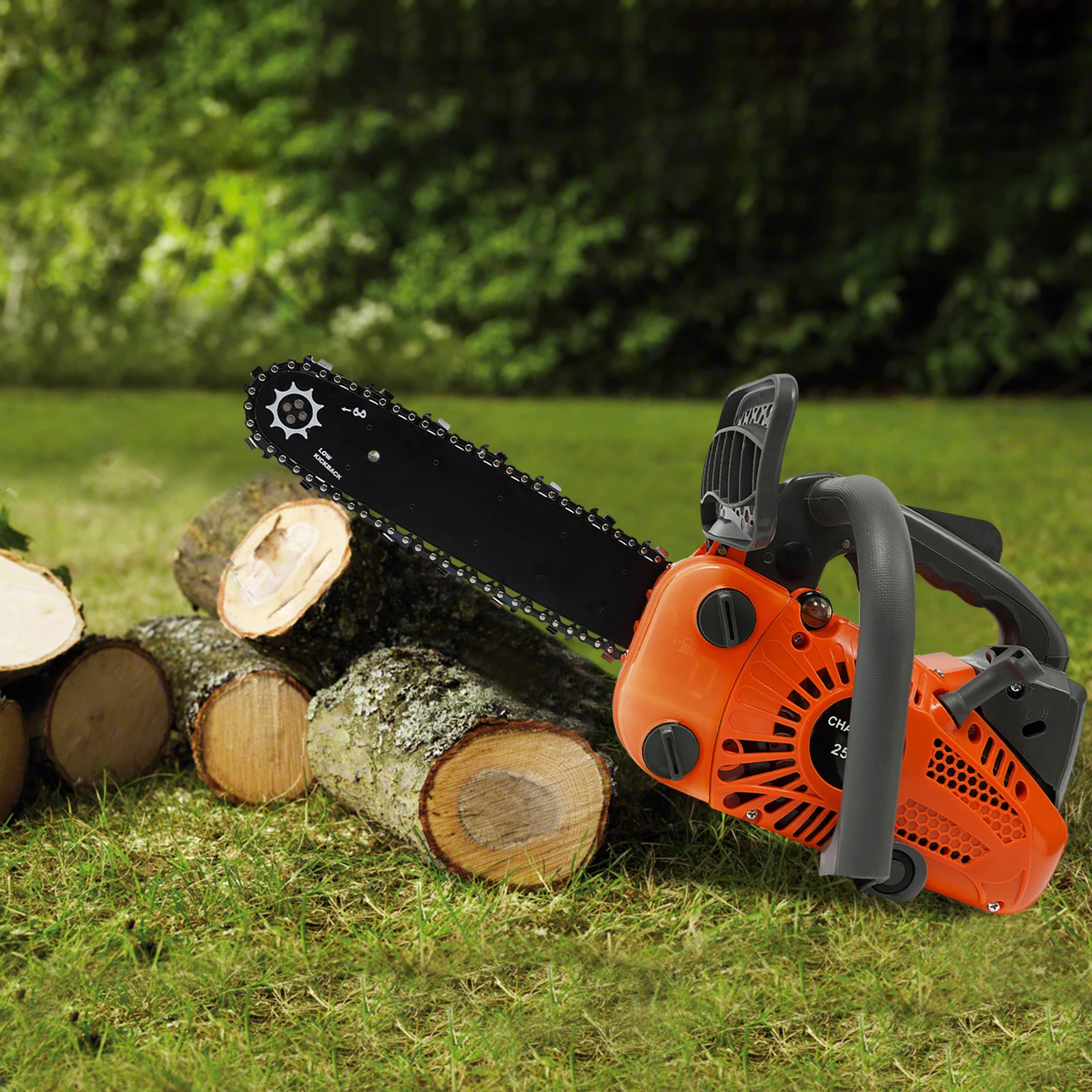 25.4Cc المقبض العلوي بالمنشار البنزين بالمنشار 2-السكتة الدماغية محرك بالمنشار 12 بوصة البنزين بالمنشار للحدائق والحدائق والمزارع وغيرها