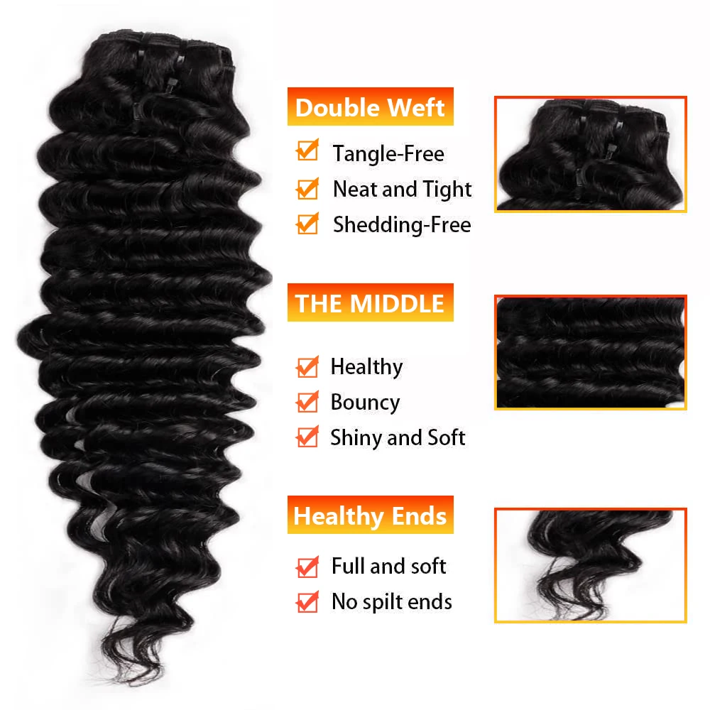 Echthaar Deep Wave Clip in Haar verlängerungen brasilia nischen Clip in 8 teile/satz natürlichen schwarzen Farbe Clip Ins Remy Haar 10-26 Zoll 120g