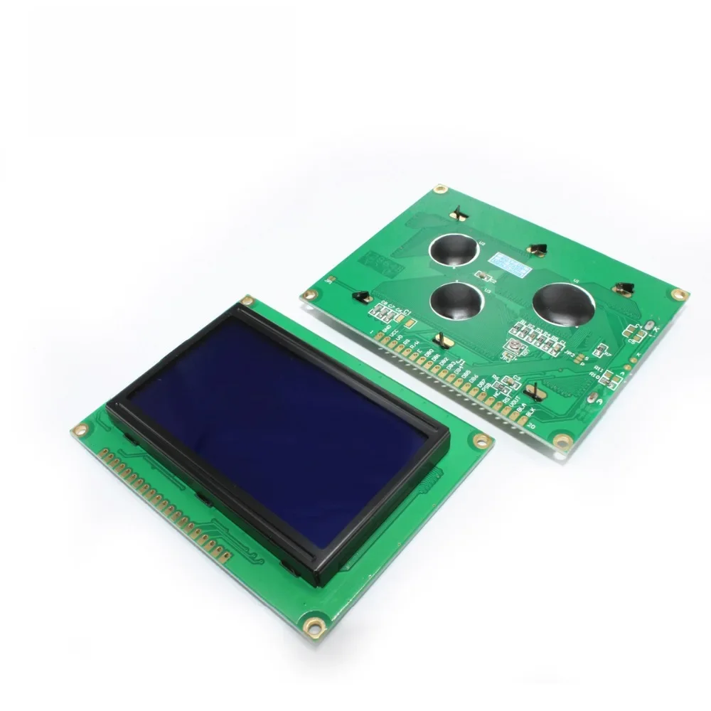 1 sztuk 12864 128x64 punktów graficzny niebieski/żółty zielony kolor podświetlacz wyświetlacza LCD moduł raspberry PI — zdjęcie 2
