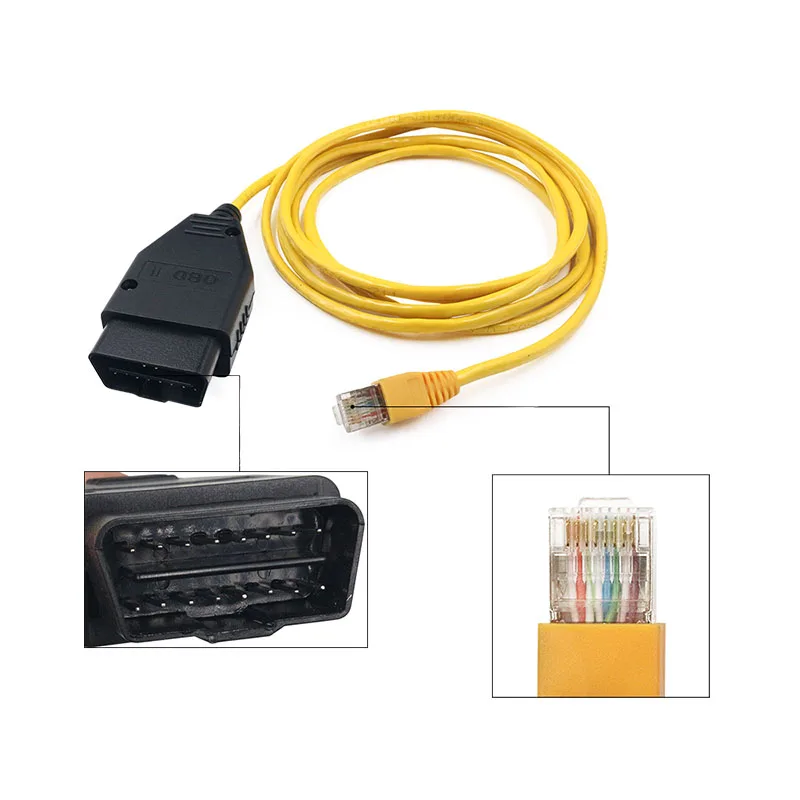 2022 Newest ENET Cable for BMW F-series Enet ICOM OBD2 Coding Diagnostic Cables Ethernet to Data Car Scanner OBD Interface