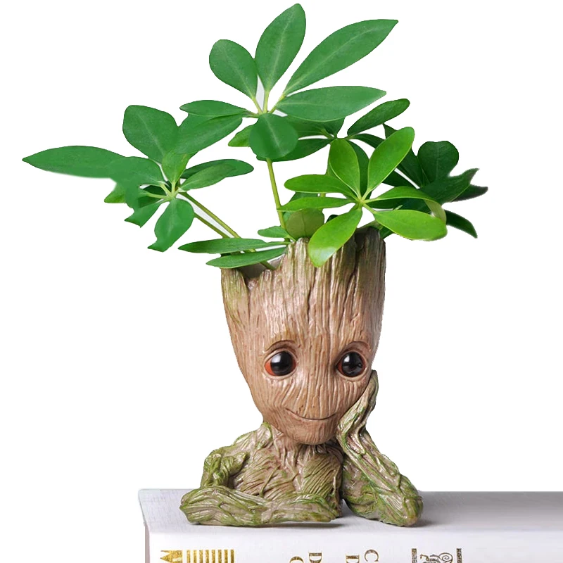 Popular Groot Flower Pot Plants Basin Home Office Decoration Figurines Handmade Miniature Model Action Figure Tree Man Ornament