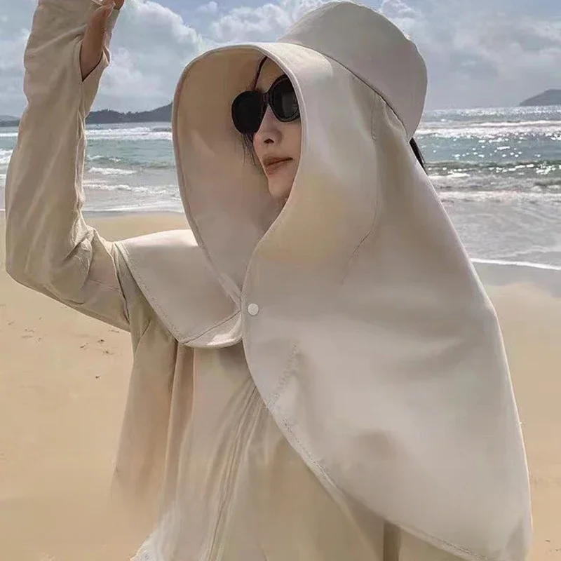 AliExpress Gmarty Large Shawl Sun Protection Hat For Women's Beach Hat, All Inclusive Sun Protection Hat