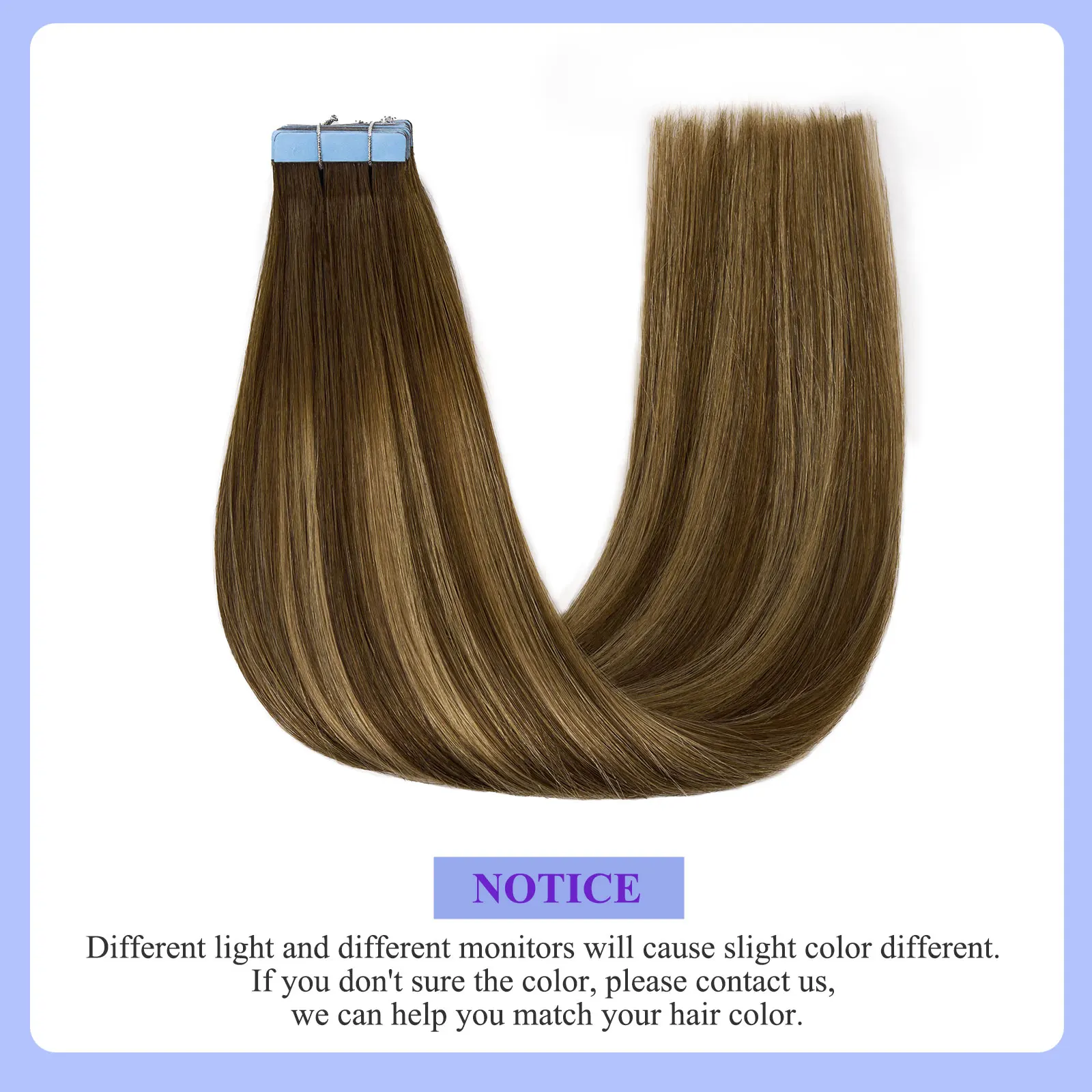 LOVEVOL 12A Tape in Hair Extensions Real Remy Human Hair Balayage Invisible Skin Weft PU Straight Tape in Extensions for Women