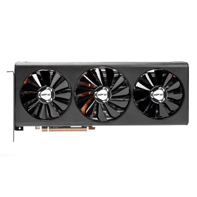 Gebrauchte XFX RX5700XT 8G GDDR6 Grafikkarte für AMD Radeon RX 5700XT 8GB RX 5700 XT Grafikkarten 1nm 3 Fans PC Game Map RX5700 XT