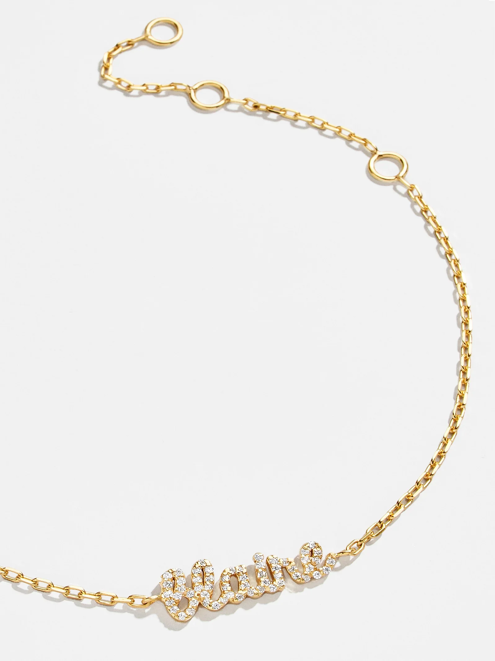 

Customizable name bracelet High-quality zircon letter adjustable jewelry 18K gold-plated stainless steel nameplate for everyday